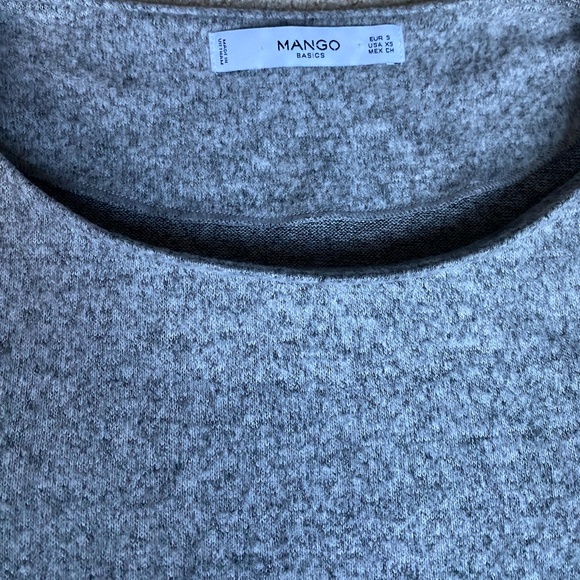 Mango Basics long sleeve sweater puff gray XS - Picture 7 of 15